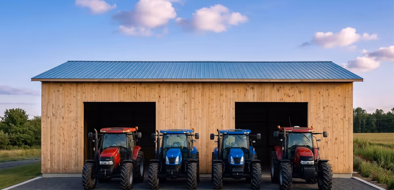 Tractor Garage in the Eastern Townships